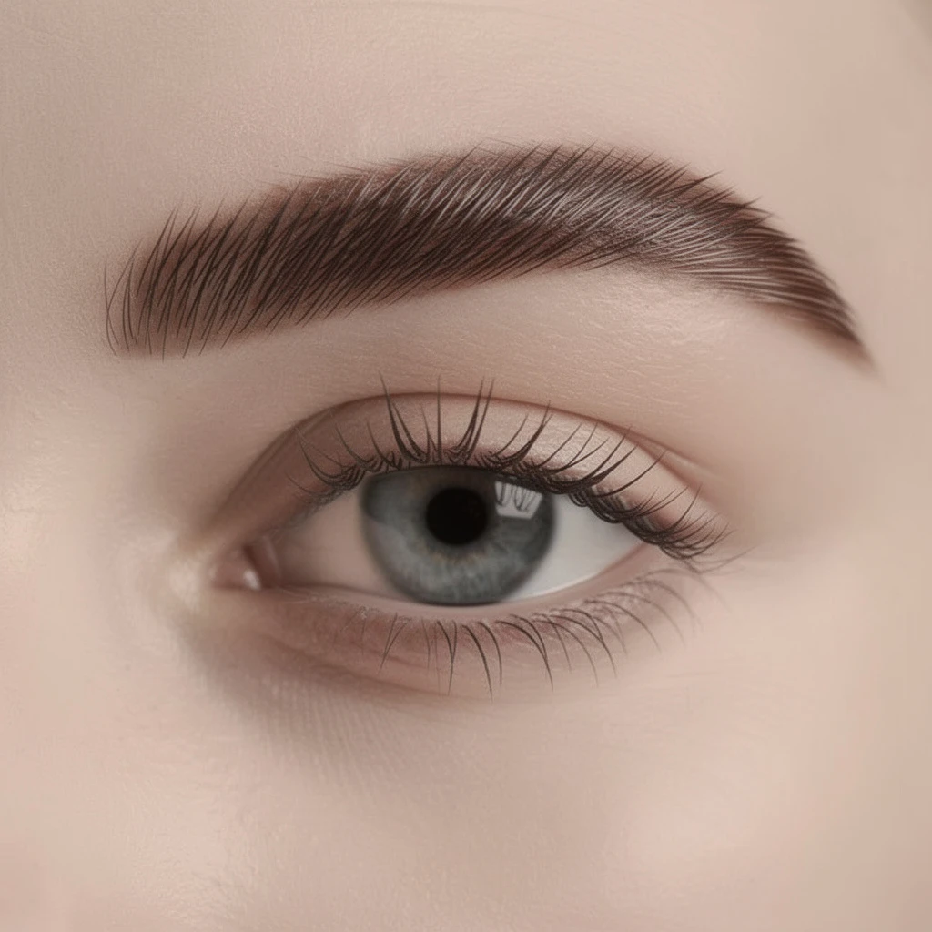 Sourcil épilé terminé